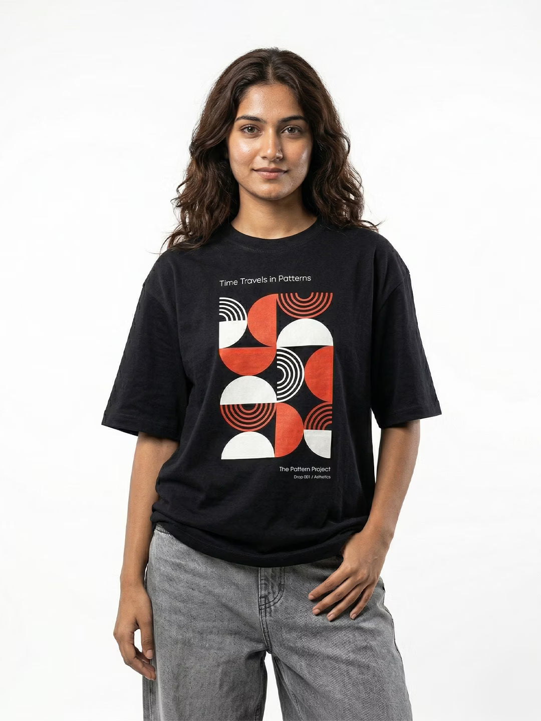 ARATTA // Time Travels in Patterns Oversized Cotton T-shirt