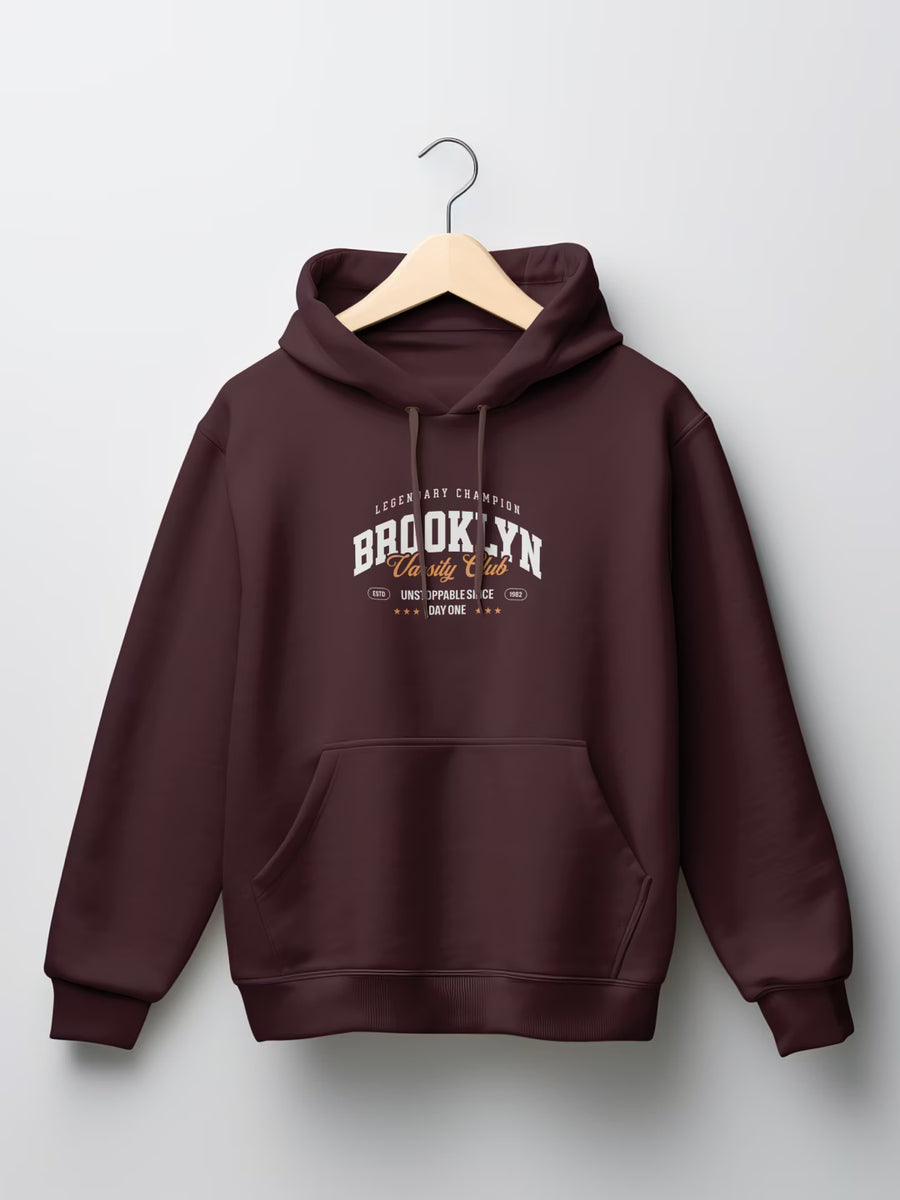 BROOKLYN // Varsity Club Oversized Drop-Shoulder Hoodie - Asthetics Store