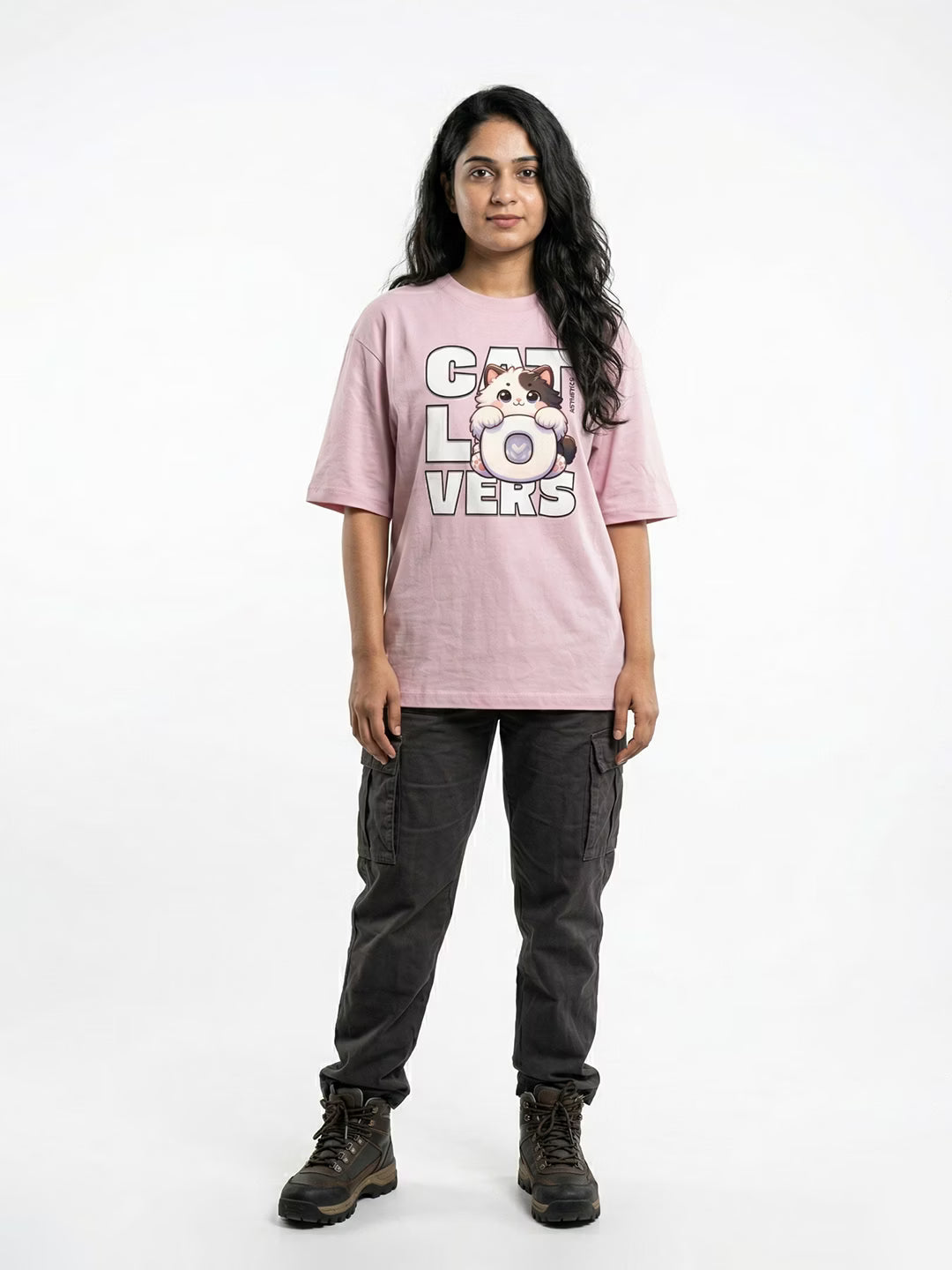 CAT LOVERS // Oversized Cotton T-shirt