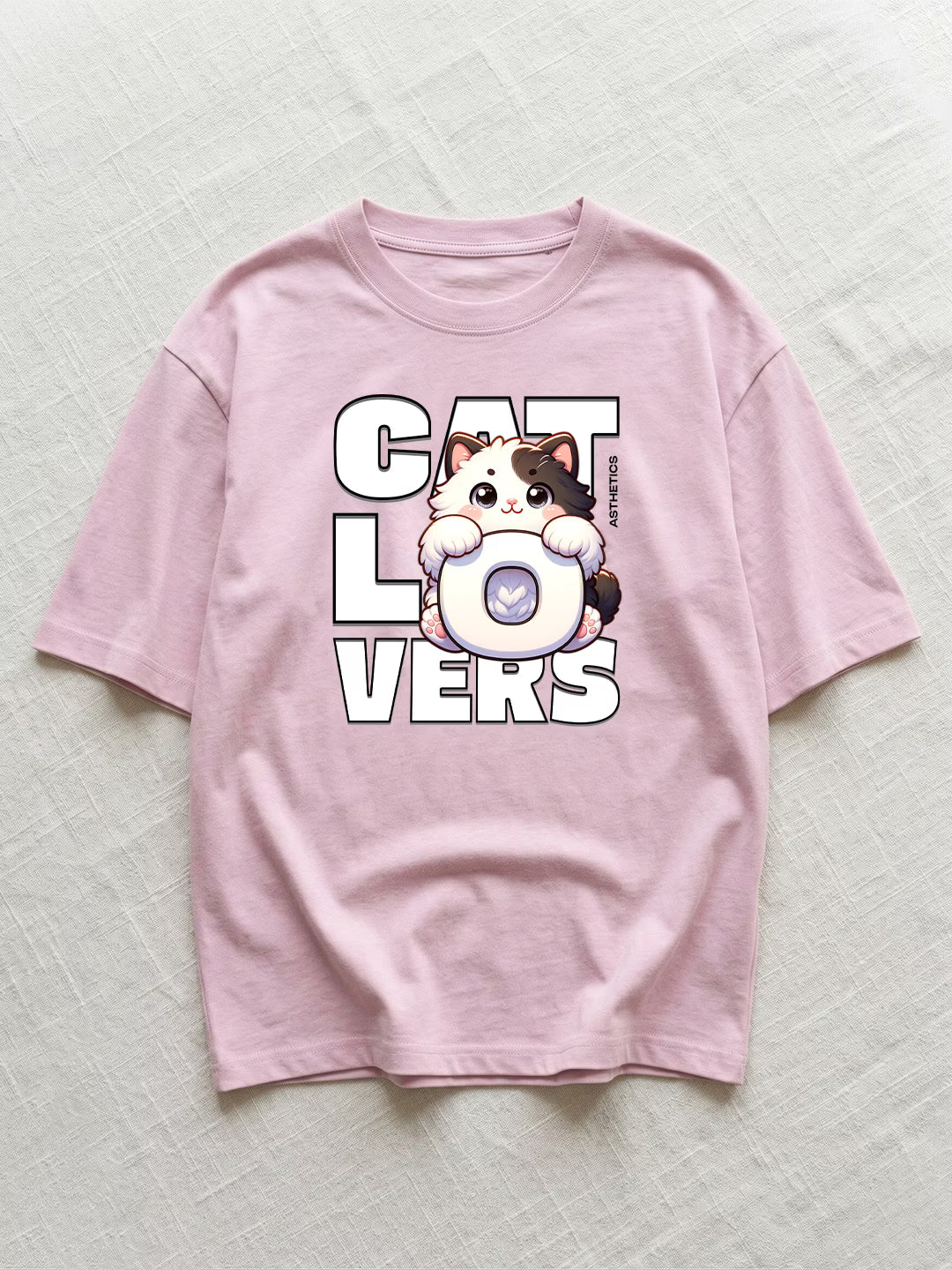CAT LOVERS // Oversized Cotton T-shirt
