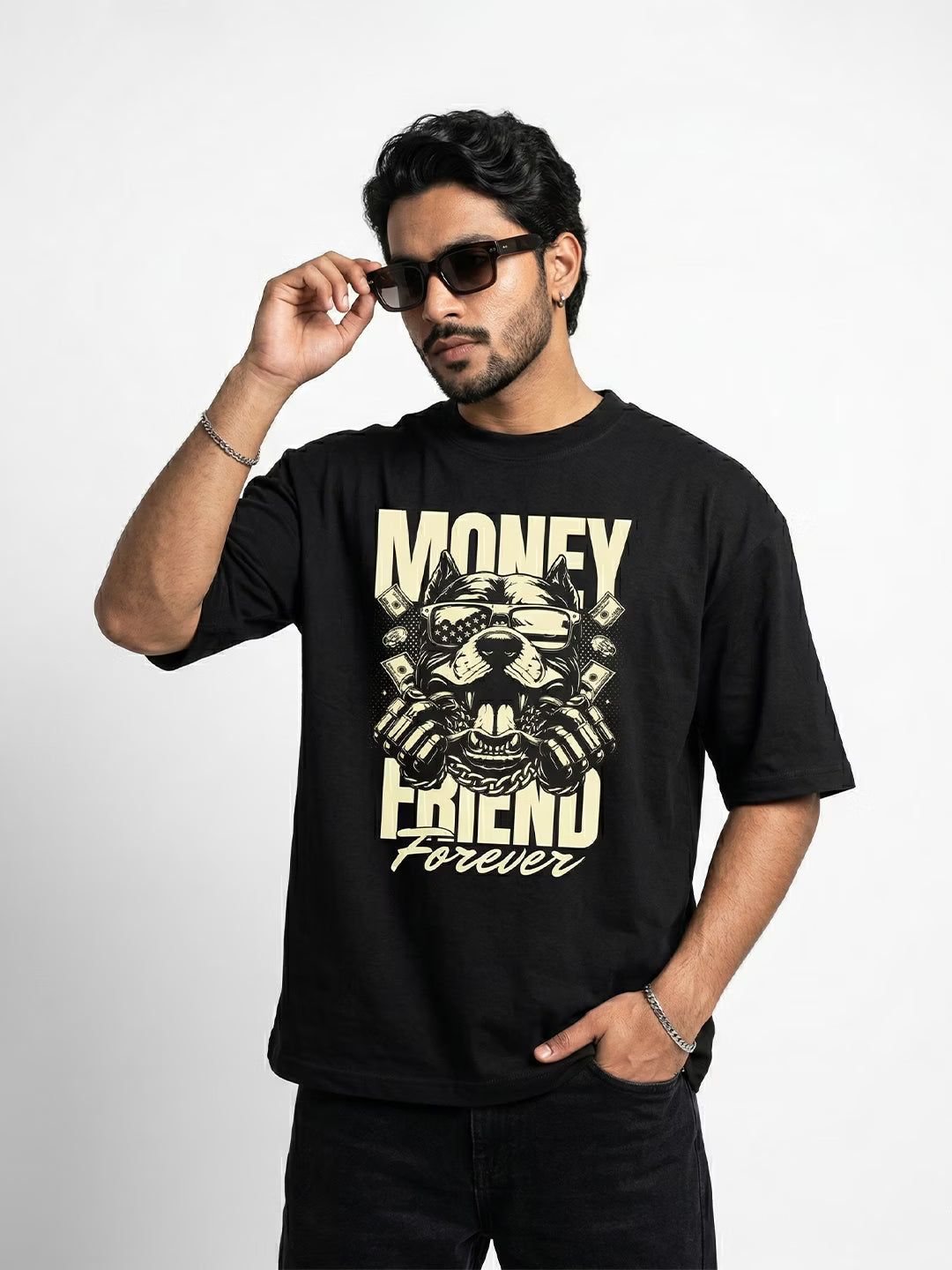 CERBERO // Money Friend Forever Oversized Cotton T-shirt