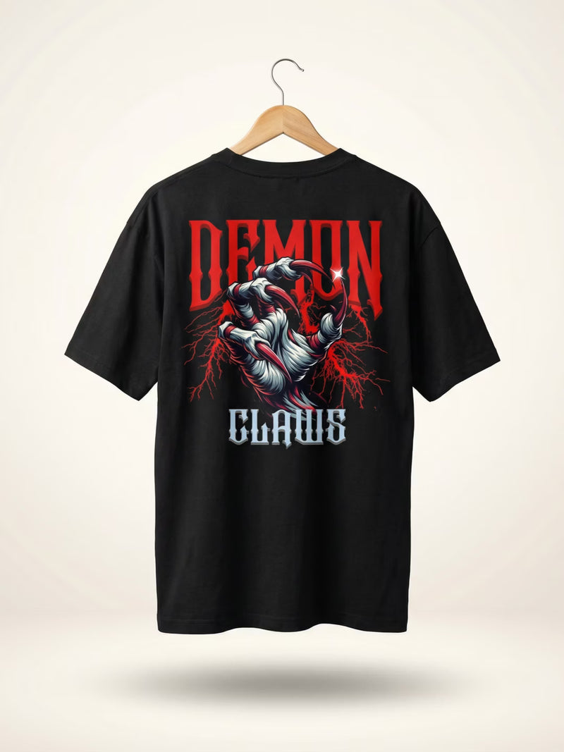 DEMON CLAWS // Oversized Heavy Graphic Cotton T-Shirt