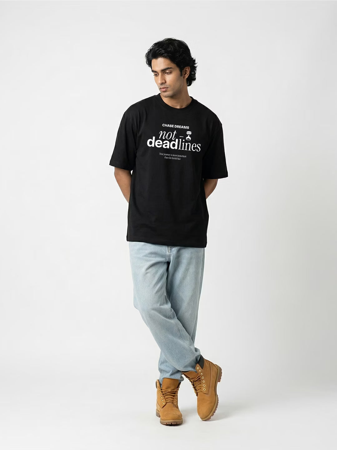 Dream Chaser // Mindful Pace Oversized Cotton T-Shirt