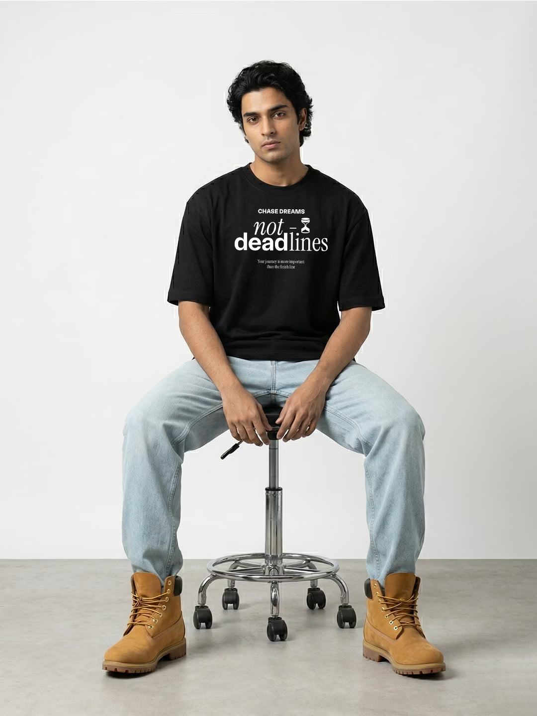 Dream Chaser // Mindful Pace Oversized Cotton T-Shirt