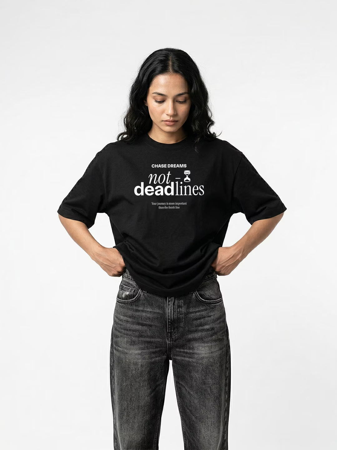 Dream Chaser // Mindful Pace Oversized Cotton T-Shirt