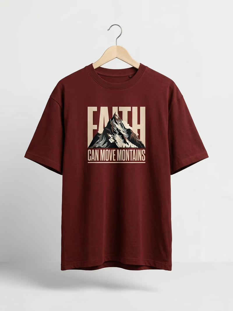 FAITH // Move Mountains Oversized Cotton T-shirt