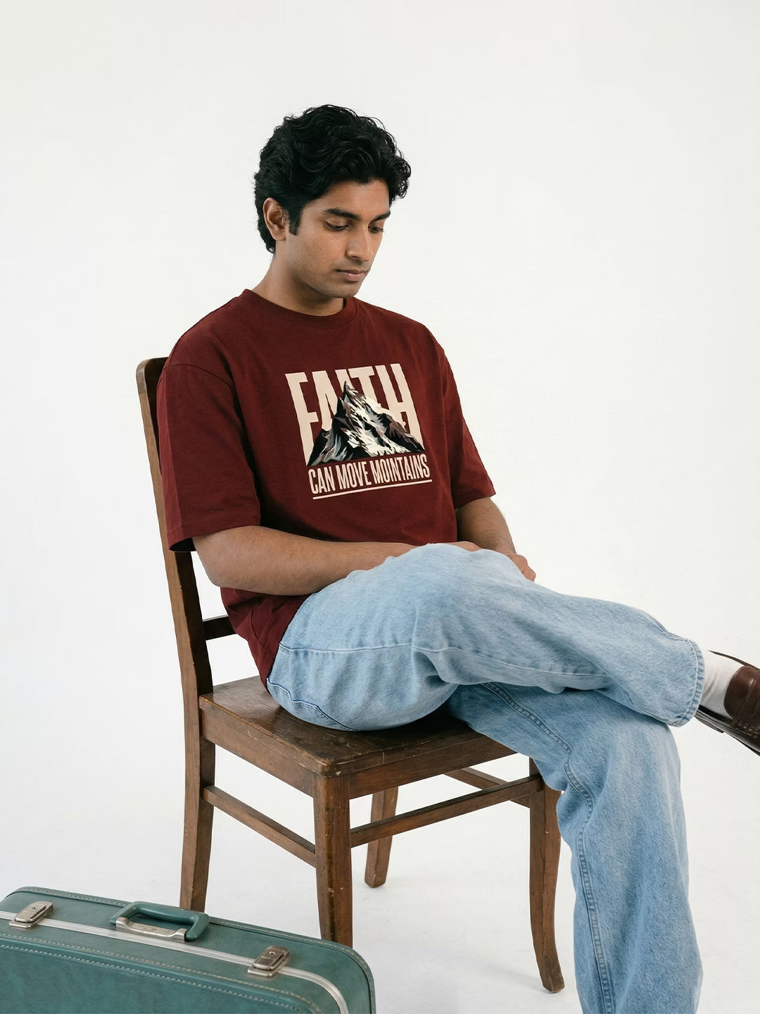 FAITH // Move Mountains Oversized Cotton T-shirt
