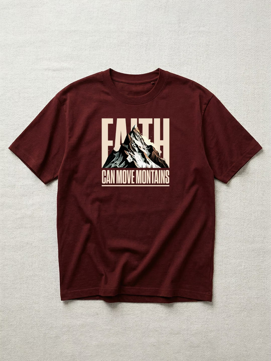 FAITH // Move Mountains Oversized Cotton T-shirt