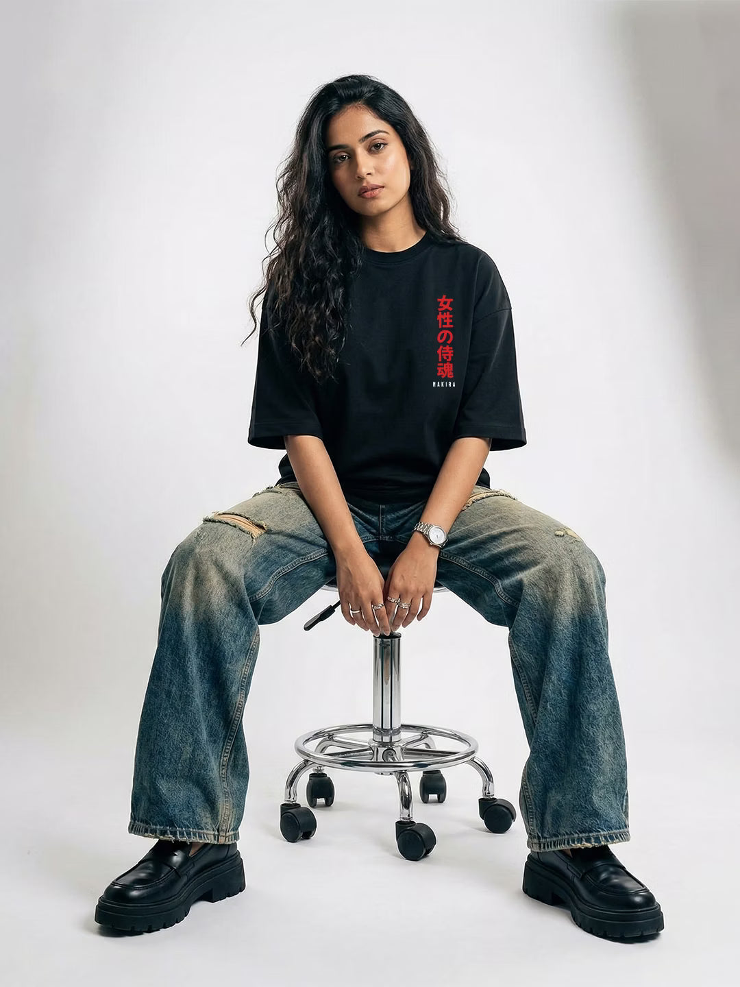NAKIRA // Strength in Motion Oversized Terry Cotton T-Shirt