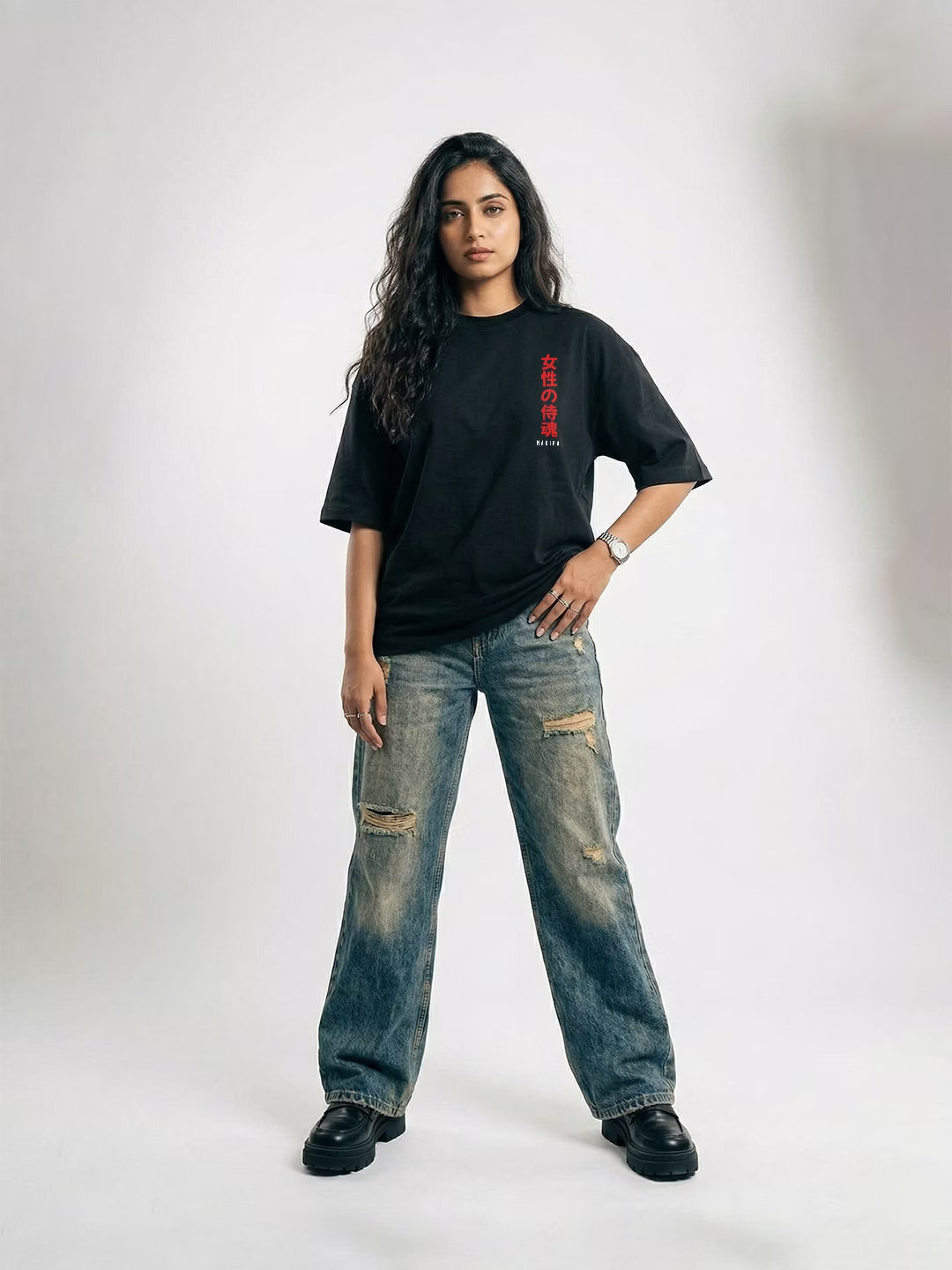 NAKIRA // Strength in Motion Oversized Terry Cotton T-Shirt