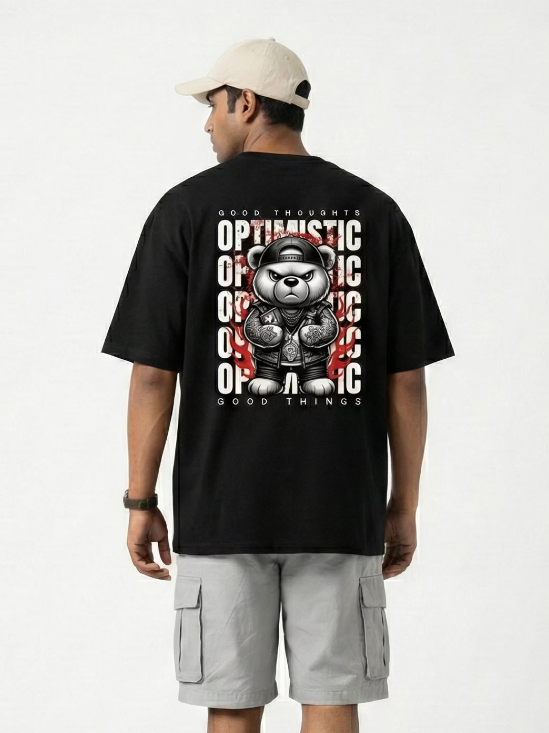 OPTIMIST // The Unbreakable Bear Oversized Cotton T-Shirt