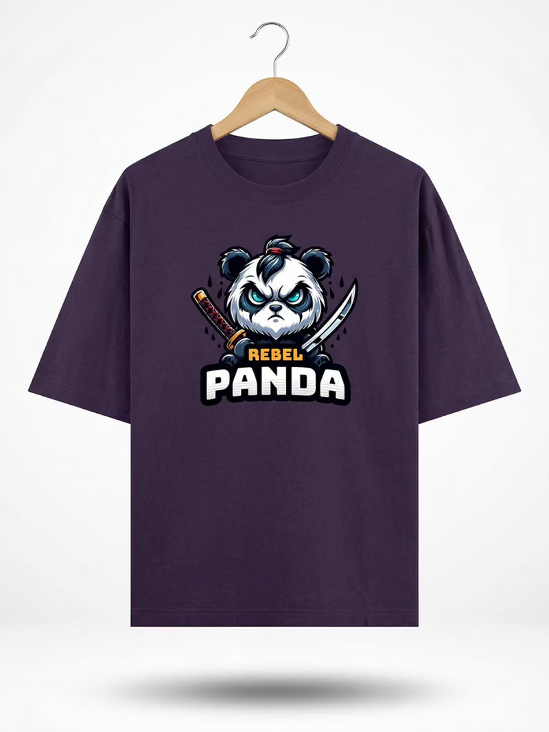 Rebel Panda // Oversized Cotton T-Shirt