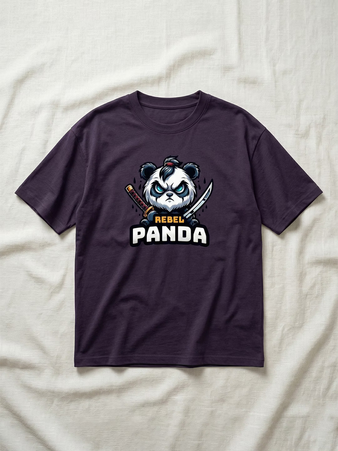 Rebel Panda // Oversized Cotton T-Shirt