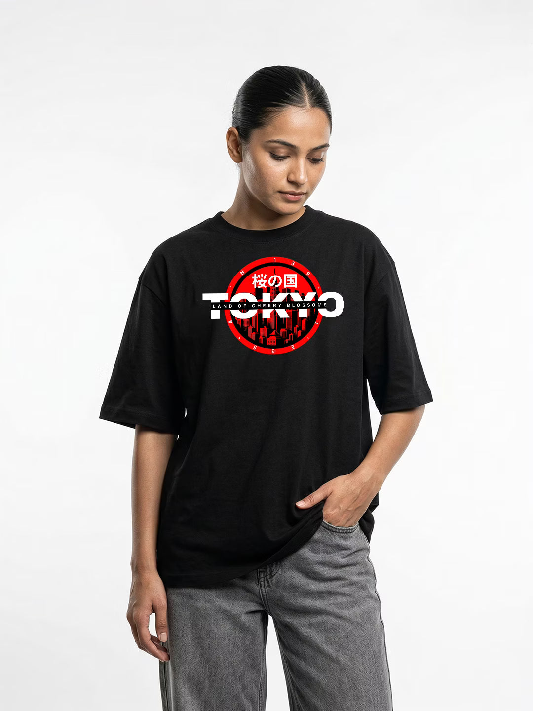 SAKURA // Tokyo Skyline Oversized T-shirt