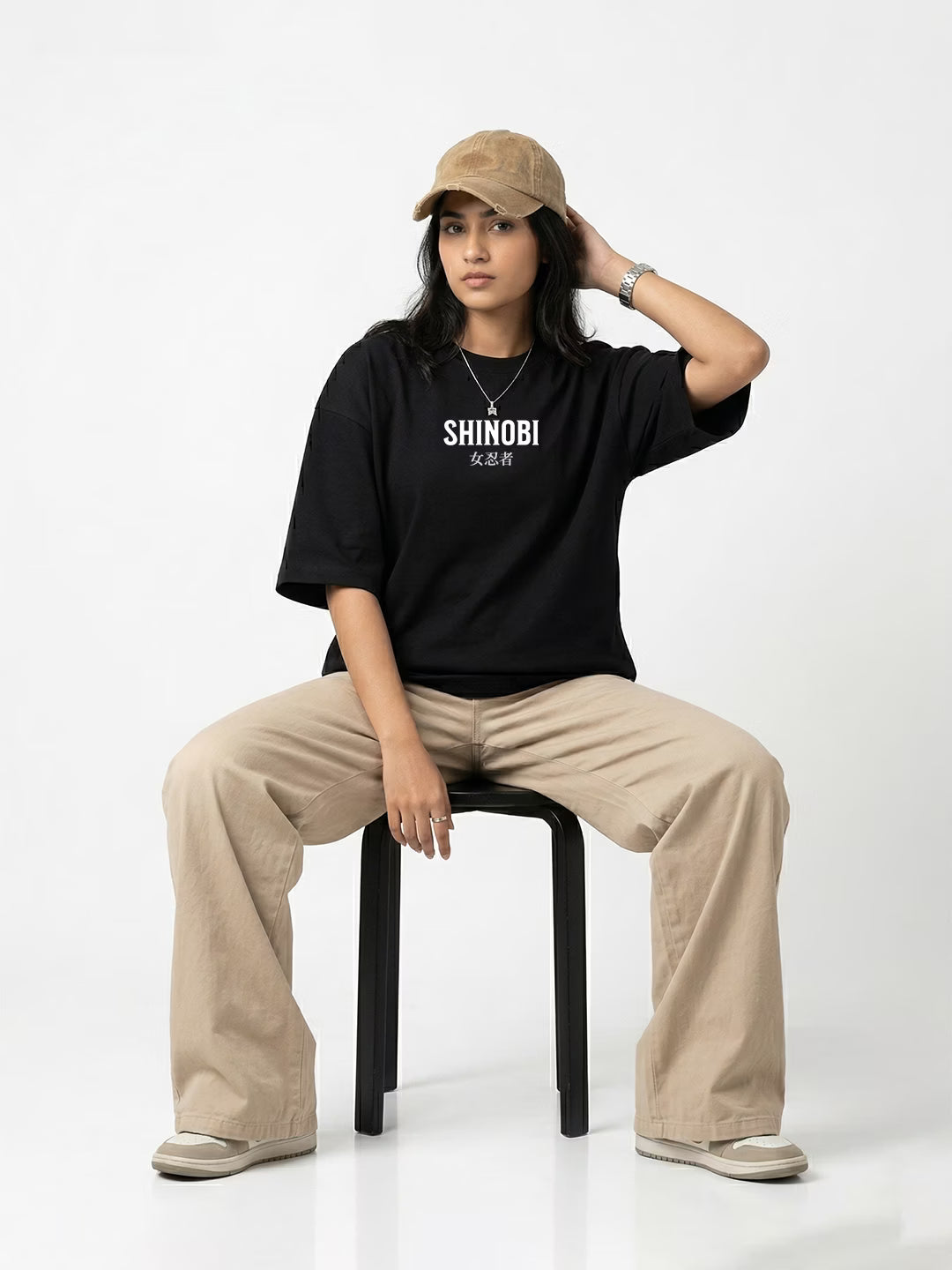 SHINOBI // Kunoichi Dragon Oversized Terry Cotton T-Shirt