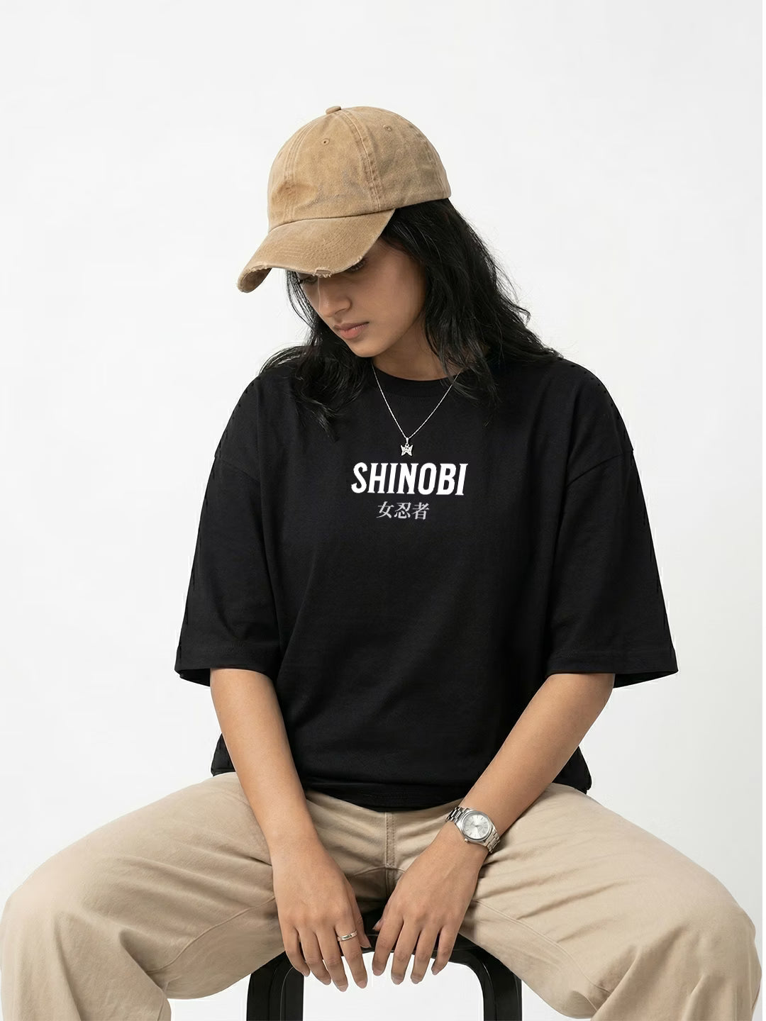 SHINOBI // Kunoichi Dragon Oversized Terry Cotton T-Shirt