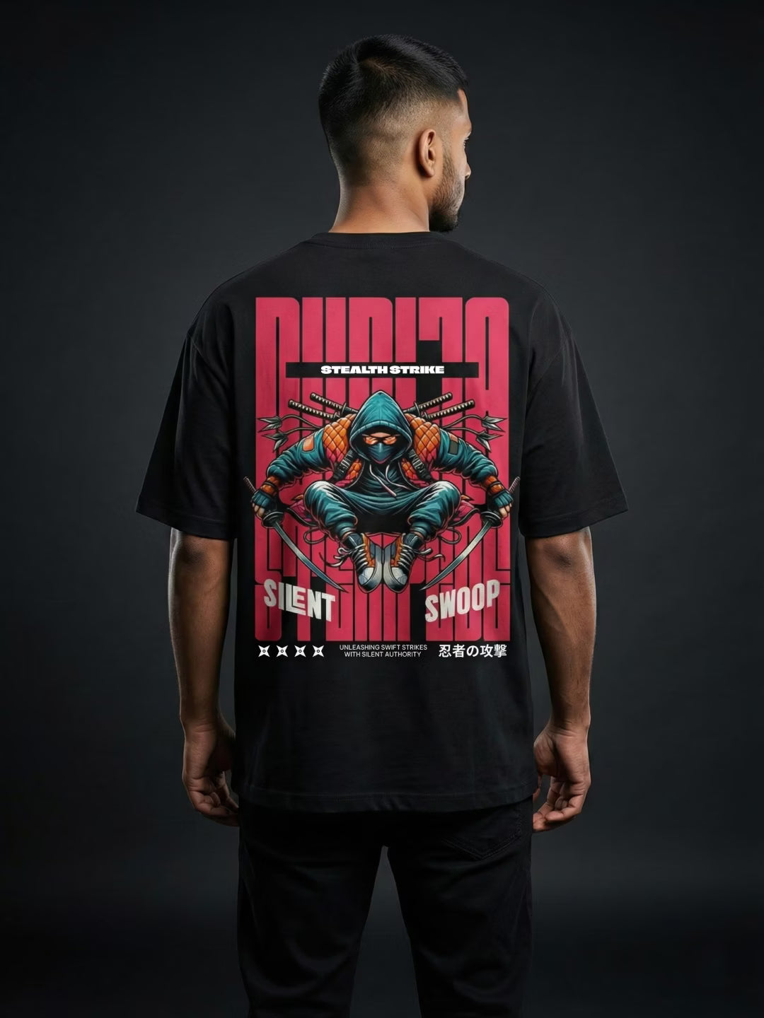 STEALTH // Silent Swoop Oversized Cotton T-Shirt