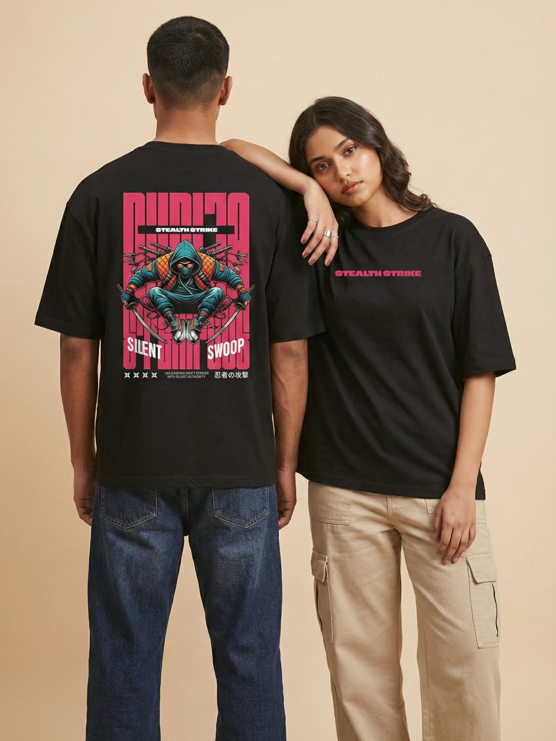 STEALTH // Silent Swoop Oversized Cotton T-Shirt