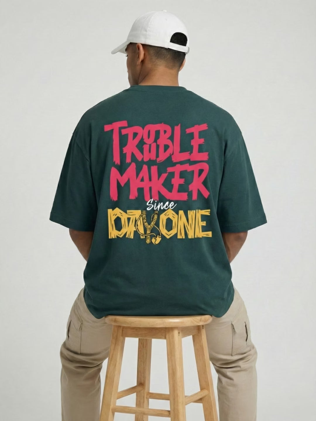 TROUBLEMAKER // Since Day One Oversized Cotton T-Shirt