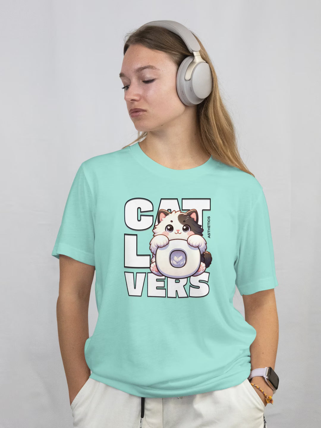 CAT LOVERS // Oversized Cotton T-shirt