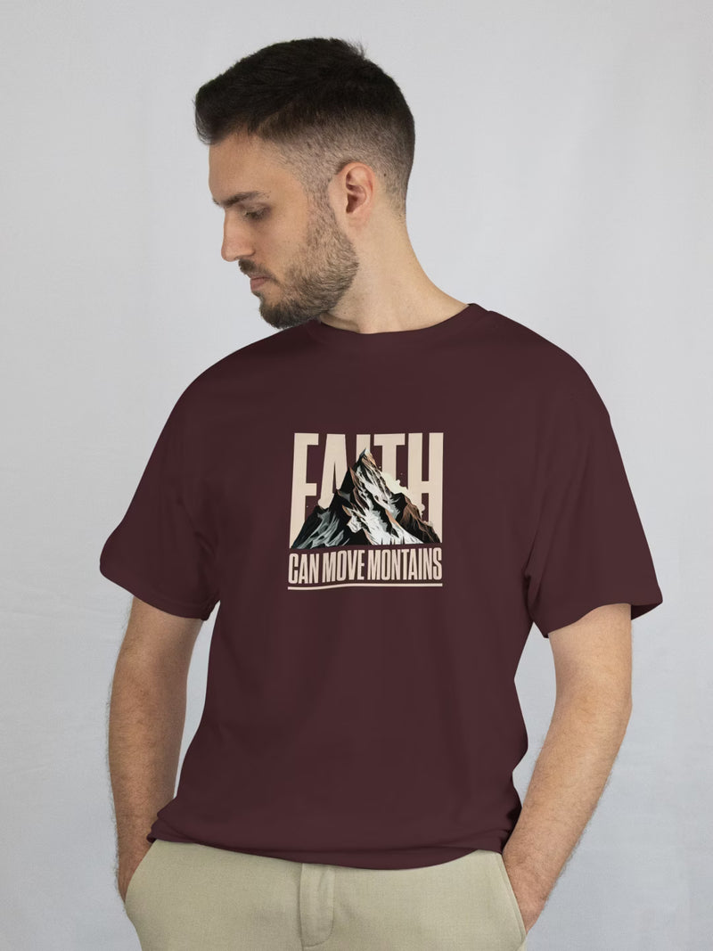 FAITH // Move Mountains Oversized Cotton T-shirt